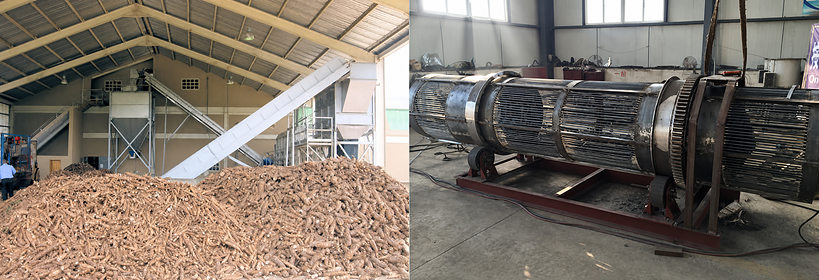Cassava starch processing line: cassava receiving and the desliming and peeling machine