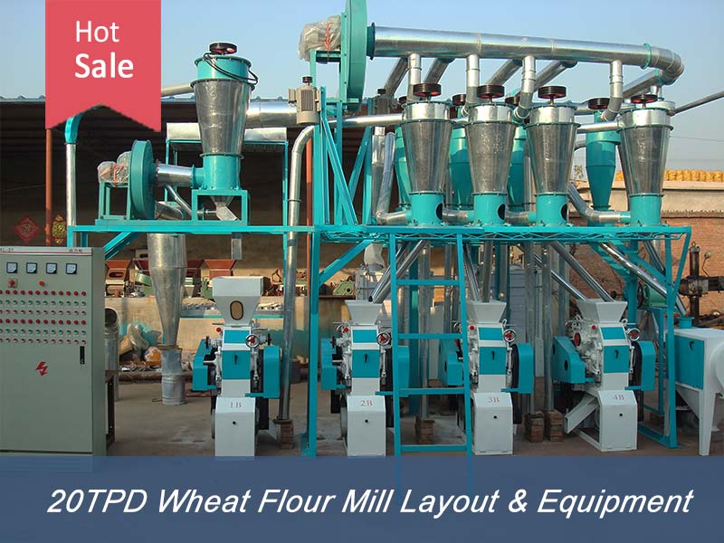M6FTY-20 20TPD Small-Scale Flour Mill - 80-85% Extraction & Efficient Layout