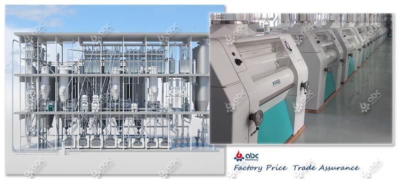 3D Wheat Flour Manufacturing Plant Layout - Large Milling Machine Efficiency